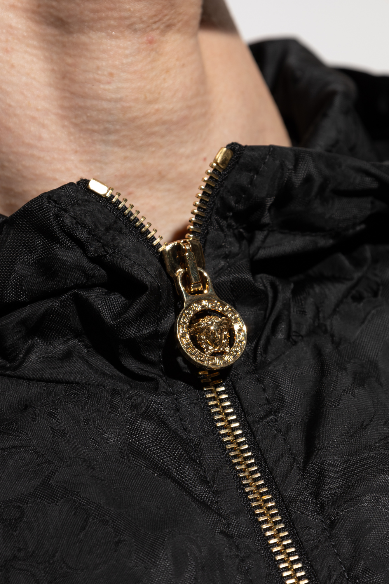 VERSACE ゴールド ブラック ナイロンジャケット USED】90'S A.VERSACE NYLON TRACK JACKET | KONBINI